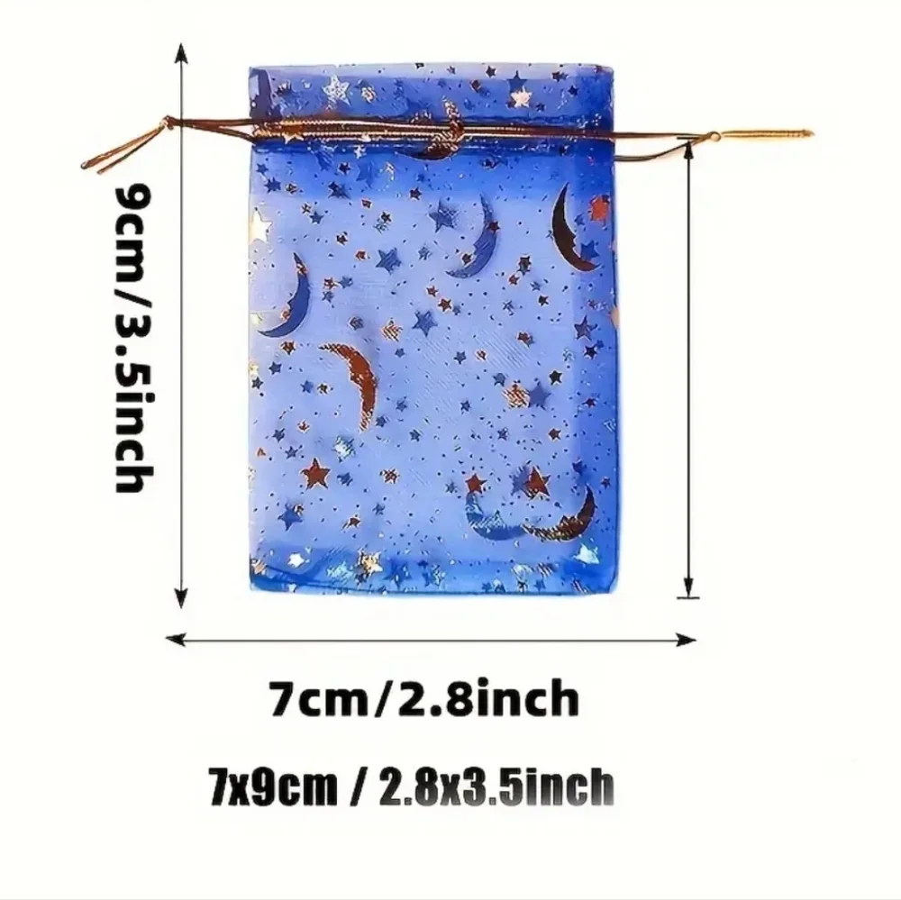 15pc Star and Moon Transparent Drawstring Bag